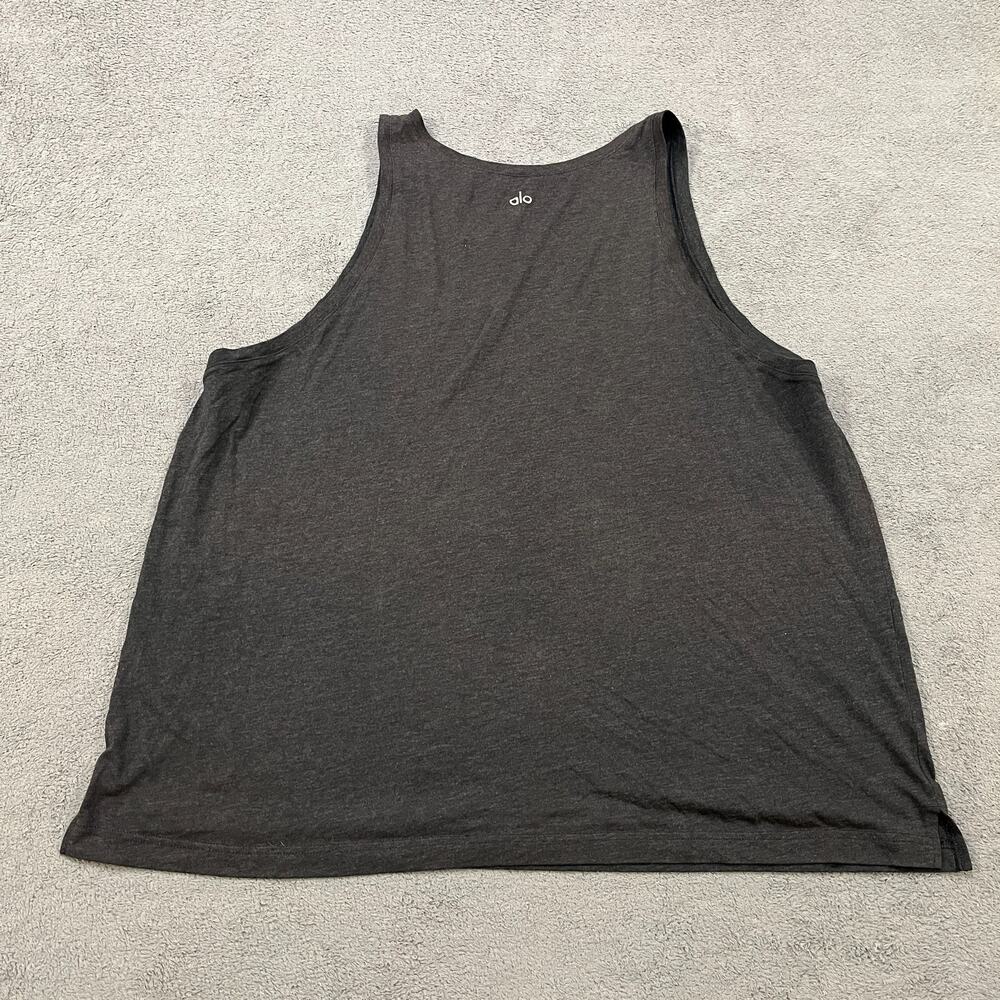 ALO Yoga Tank Top Dark Charcoal Heather Grey Sleeveless Women's Size 3XL